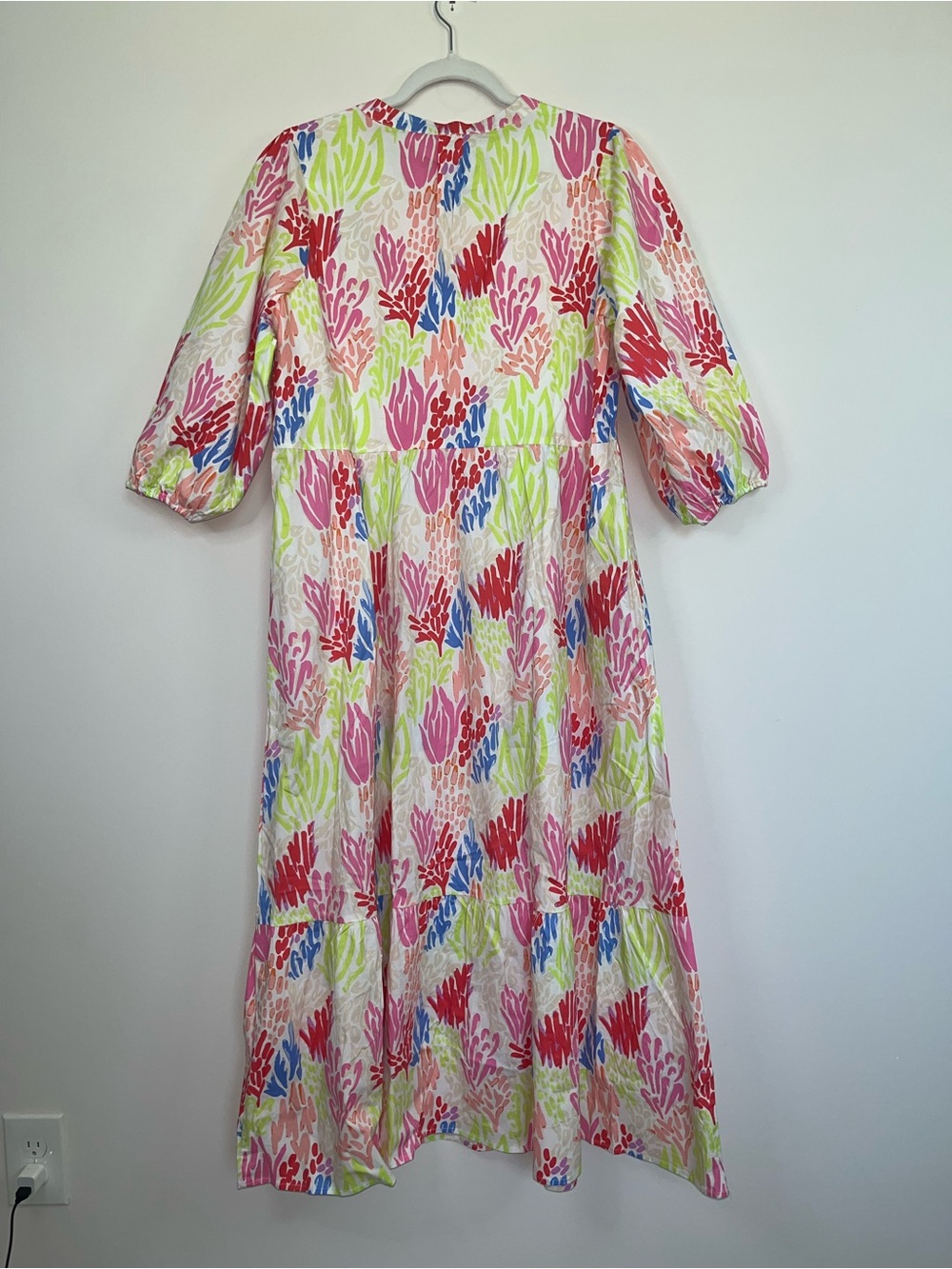 Mary Square Riley Dress Large Coral Cove White Tiered Maxi Dress NWT Cottagecore - Picture 5 of 12